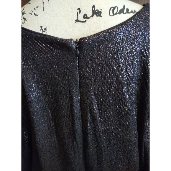 LANE BRYANT 3/4 Sleeve V-Neck Wrap Formal Dress Sz 24 Ombre Purple Gold Event - Picture 5 of 10